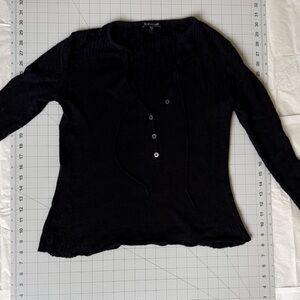 Navy Button-Up Sweater